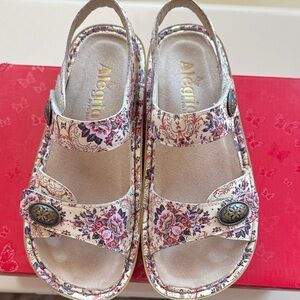 Alegria Floral Print Sandals
